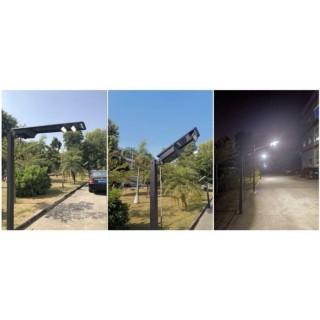 Lampu Jalan Solar Panel All in One Solar Street Light Double Sided - 100W